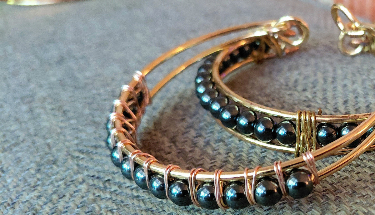 Hematite Lattice Cuff