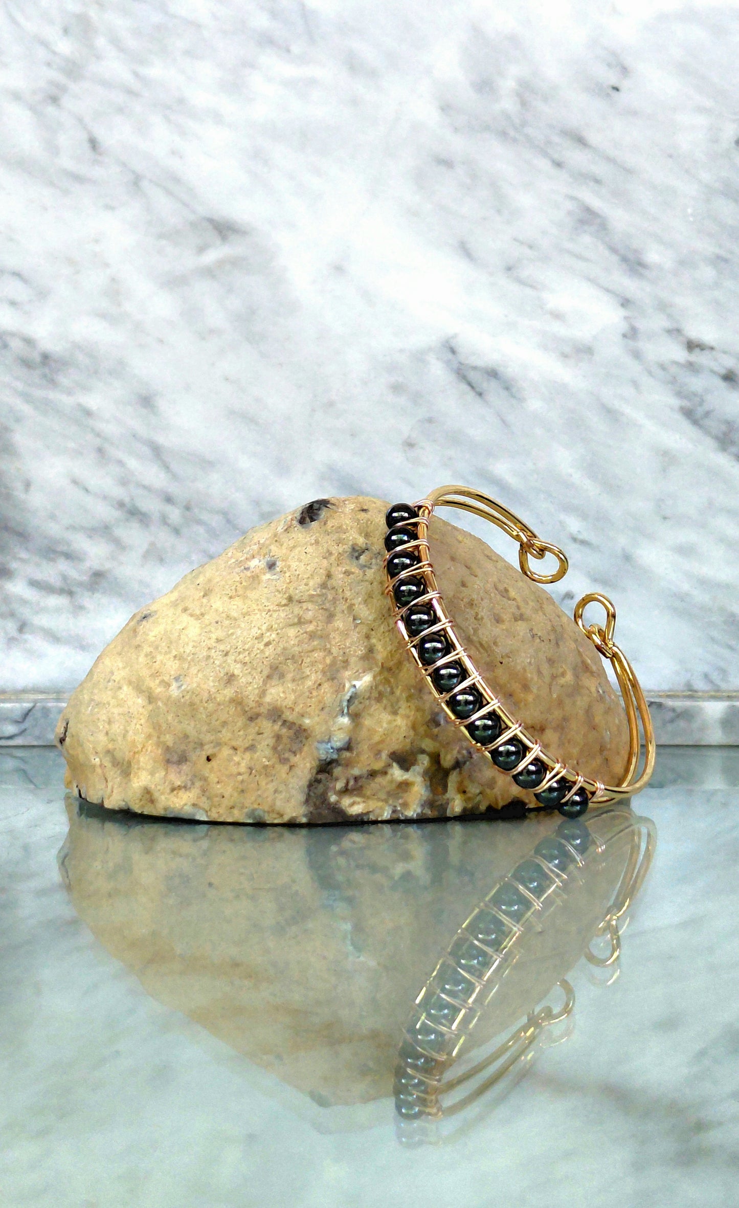 Hematite Lattice Cuff