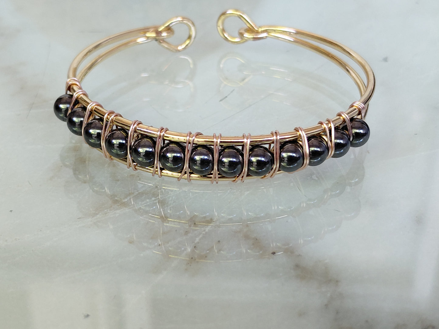 Hematite Lattice Cuff