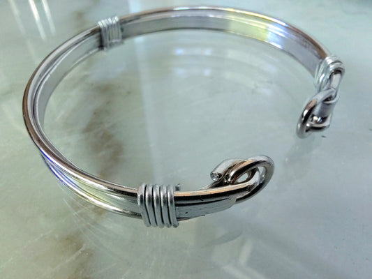 Silver Toned Open Tension Cuff