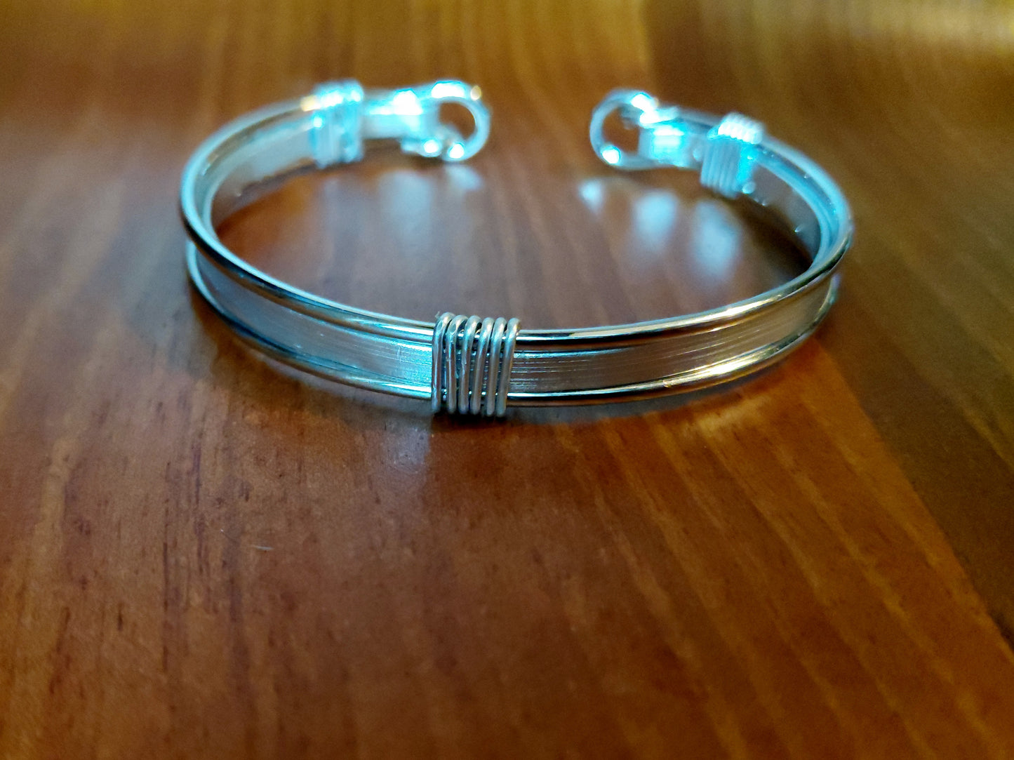 Silver Toned Open Tension Cuff