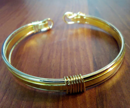 Gold Toned Open Tension Cuff